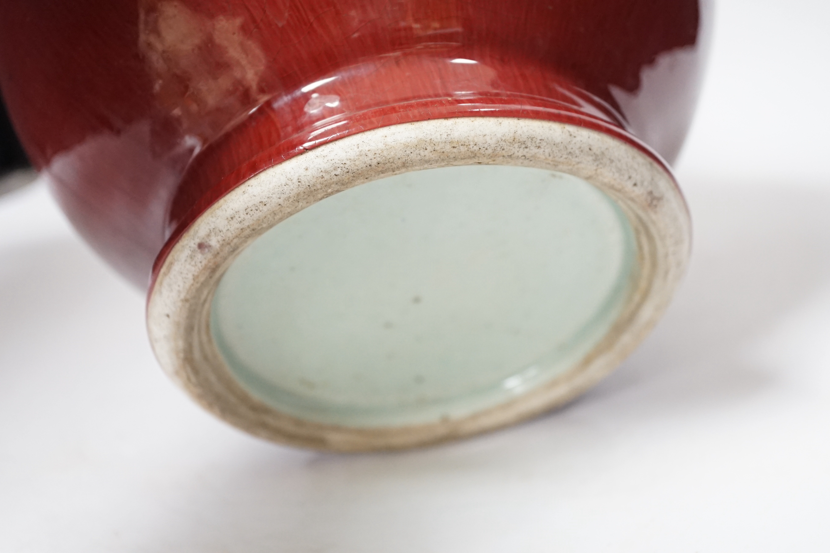 A 19th century Chinese sang de boeuf vase, 32cm high